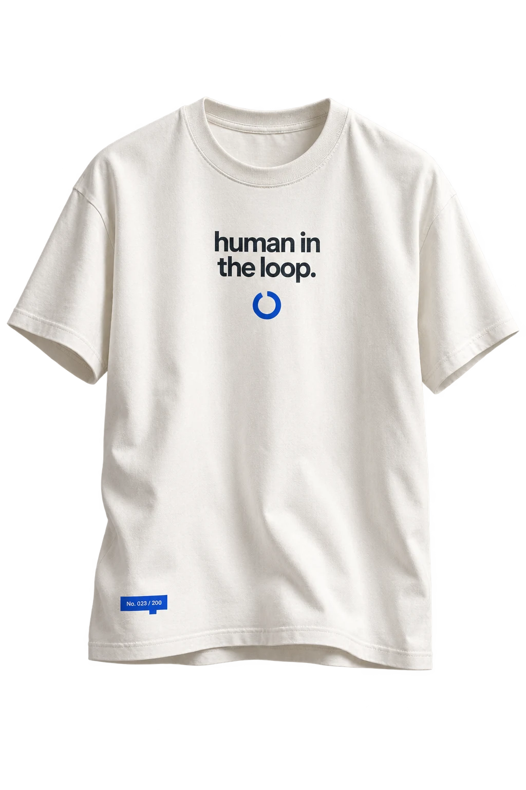 Human in the loop. concept tee